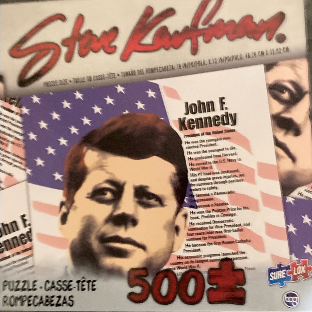 NWT Steve Kaufman John F. Kennedy 500 Piece Puzzle